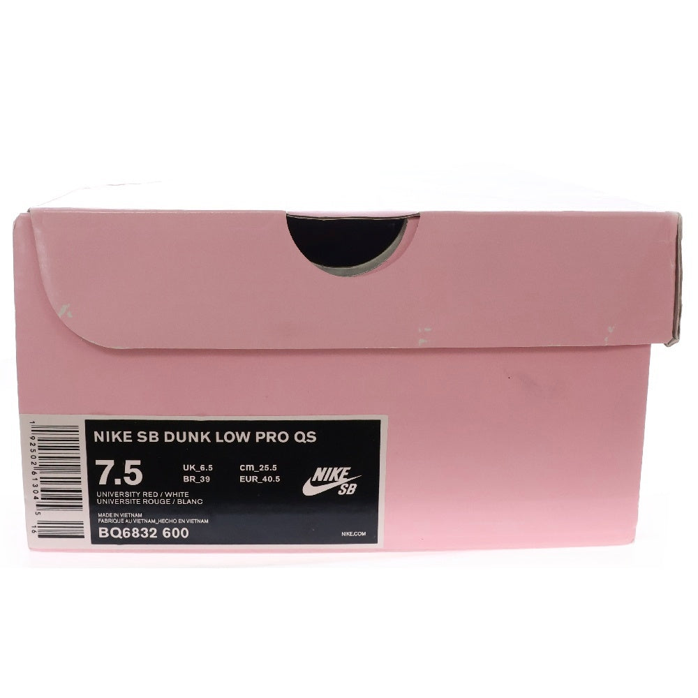 NIKE SB(ナイキエスビー) ×Girls Don't Cry SB DUNK LOW PRO QS BQ6832-600 ガールズ ドント クライ ダンク ローカットスニーカー レッド US7.5/25.5cm