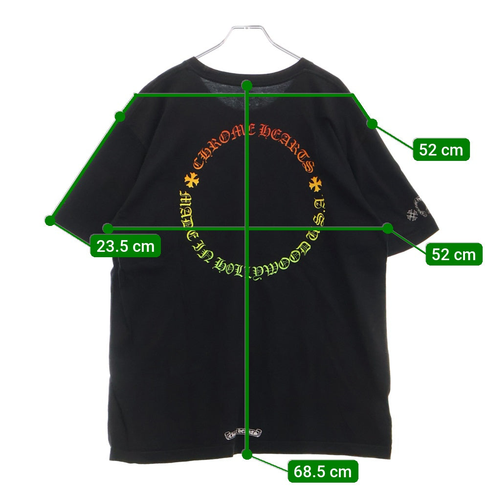 CHROME HEARTS(クロムハーツ) CH T-SHRT グラデーションサークルロゴプリント 半袖Tシャツ カットソー ブラック