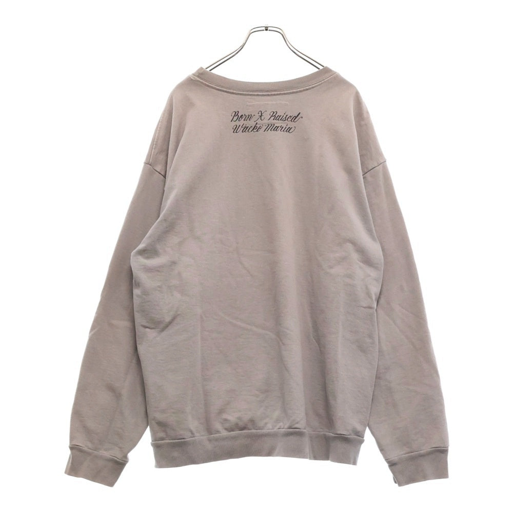 WACKO MARIA(ワコマリア) 20AW BORN X RAISED ボーンアンドレイズド クルーネックスウェットトレーナー グレー