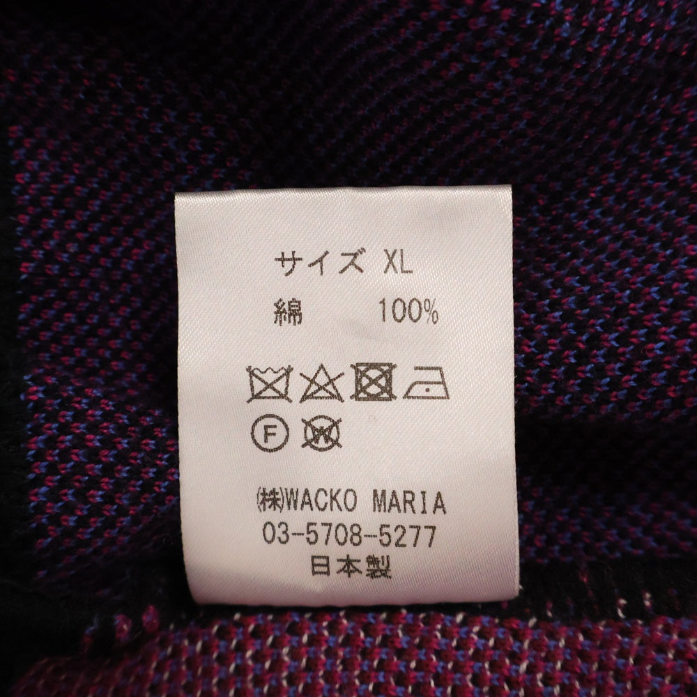 WACKO MARIA(ワコマリア) 23AW×BLUE NOTE JACQUARD SWEATER TYPE-4 ブルーノート ジャガードニットセーター BLUENOTE-WM-KN04 ブラック/ブルー