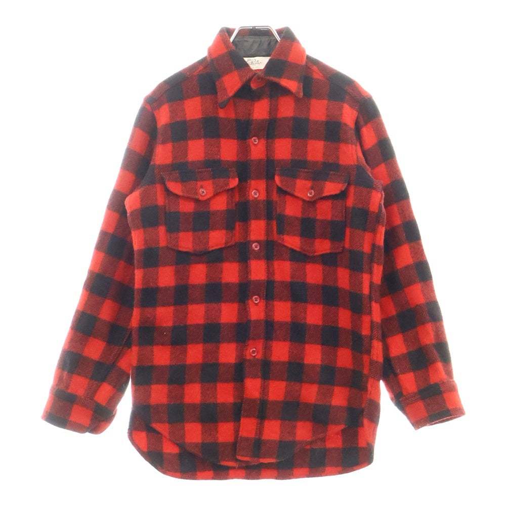 WOOLRICH(ウールリッチ) 60-70s チェック柄 長袖シャツ レッド/ブラック