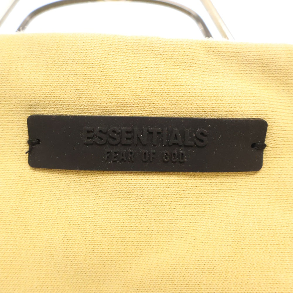 FEAR OF GOD ESSENTIALS(フィアオブゴッド エッセンシャルズ) フロントプリント ヘビーウェイト プルオーバーパーカー イエロー