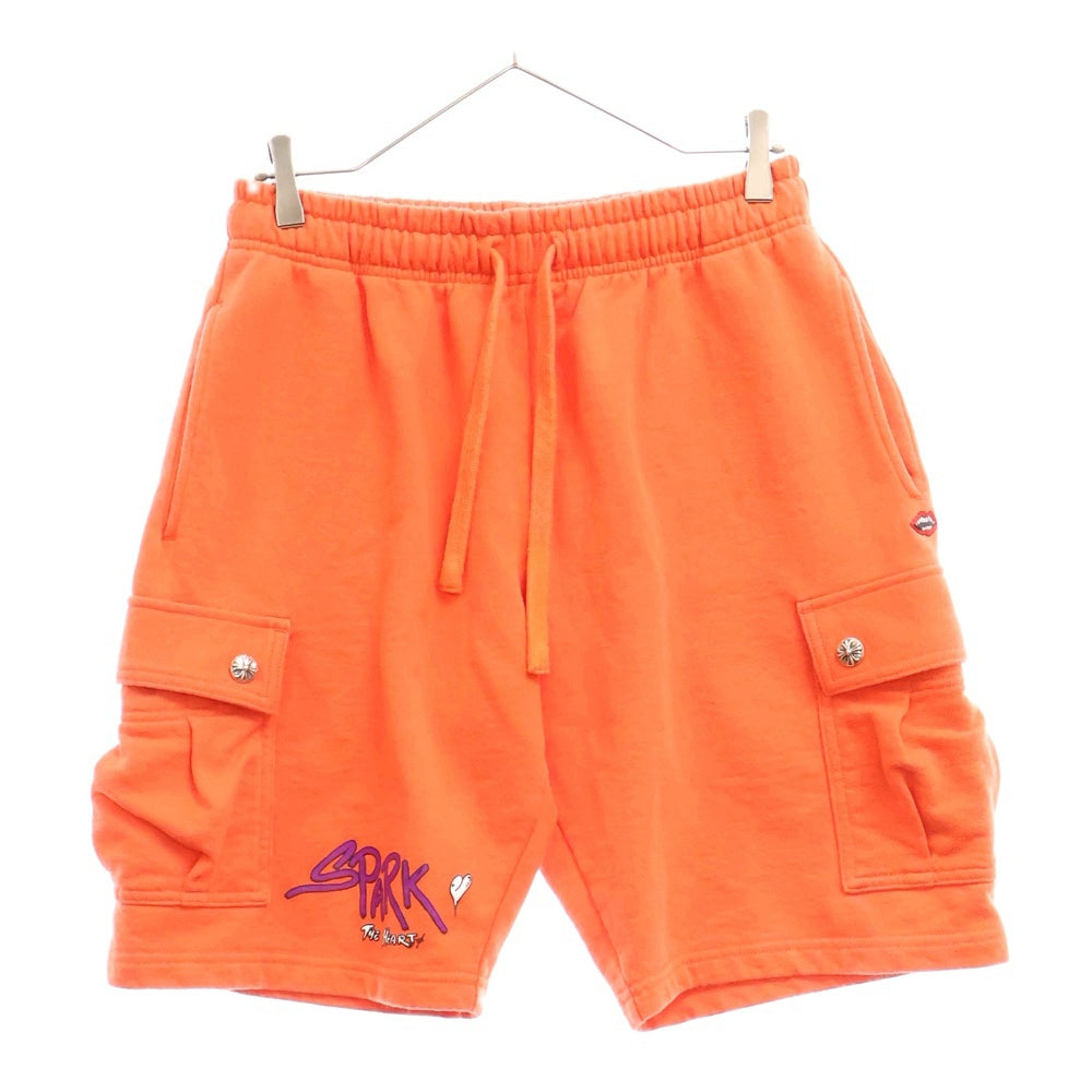 CHROME HEARTS(クロムハーツ) × MATTY BOY SHORTS マッティボーイ ロゴプリント スウェットショーツ カーゴハーフパンツ レッド