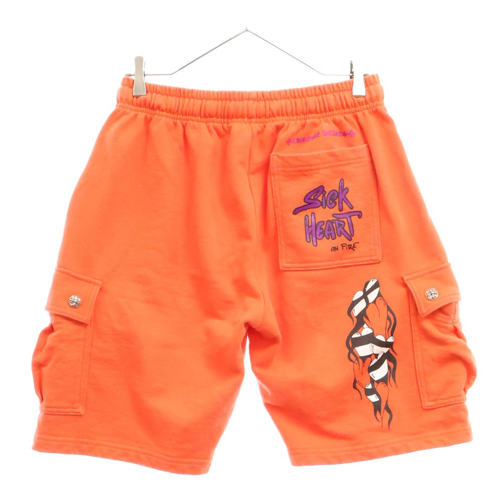 CHROME HEARTS(クロムハーツ) × MATTY BOY SHORTS マッティボーイ ロゴプリント スウェットショーツ カーゴハーフパンツ レッド