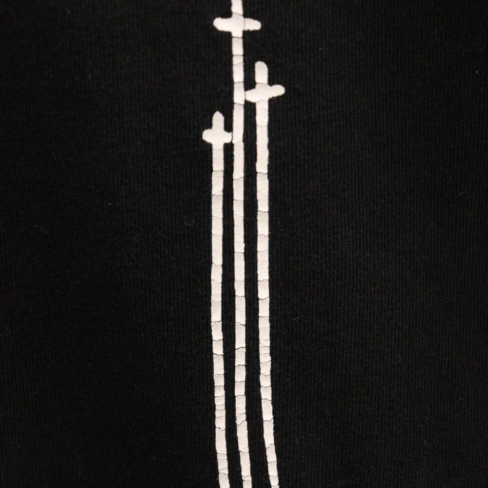 CHROME HEARTS(クロムハーツ) CH POLO L/S BSフレア ブラックロジウムボタン RS3プリント 長袖ポロシャツ ロングスリーブカットソー ブラック