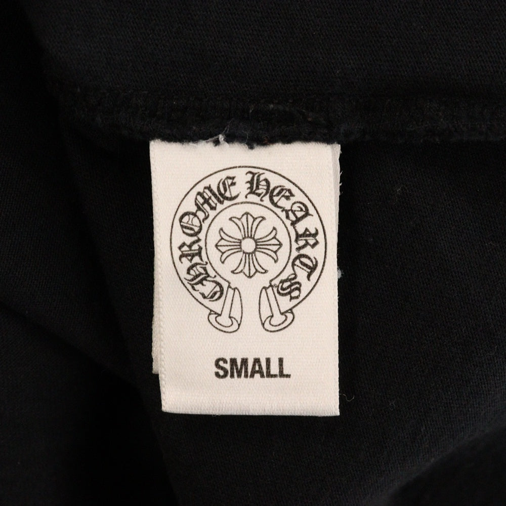 CHROME HEARTS(クロムハーツ) CH POLO L/S BSフレア ブラックロジウムボタン RS3プリント 長袖ポロシャツ ロングスリーブカットソー ブラック