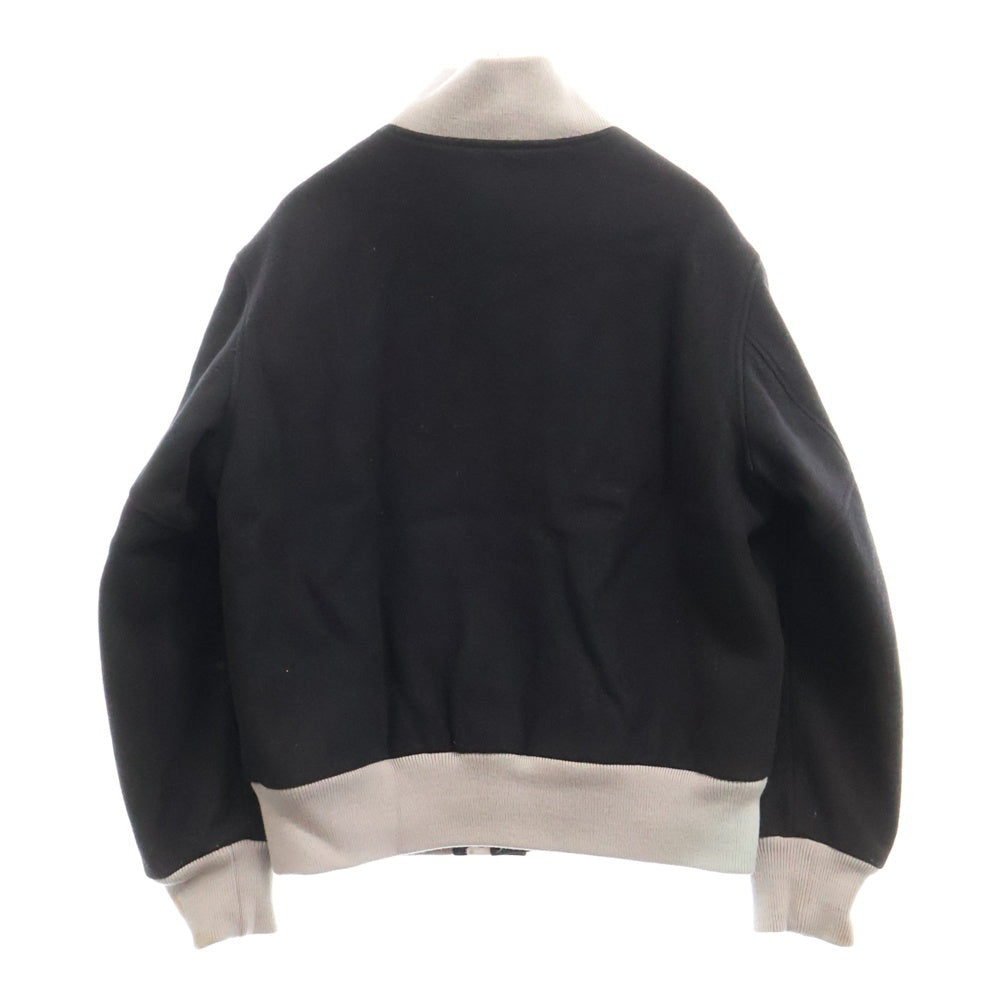 A BATHING APE(アベイシングエイプ) 90s × NEIGHBORHOOD フロント刺繍 スタジャン ブルゾン ブラック/グレー