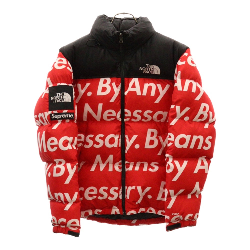 SUPREME(シュプリーム) 15AW×THE NORTH FACE Nuptse Jacket By Any Means Necessary ザノースフェイス エニーミーンズ ヌプシダウンジャケット ND51551I レッド
