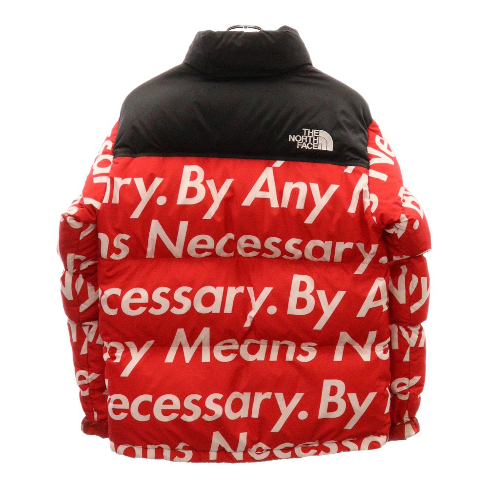 SUPREME(シュプリーム) 15AW×THE NORTH FACE Nuptse Jacket By Any Means Necessary ザノースフェイス エニーミーンズ ヌプシダウンジャケット ND51551I レッド