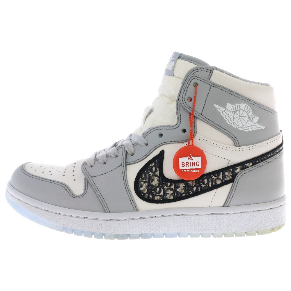 NIKE(ナイキ) ×DIOR AIR JORDAN 1 HIGH OG CN8607-002 エアジョーダン1ハイオージー ディオール ハイカットスニーカー シューズ エアディオール US8/26cm グレー