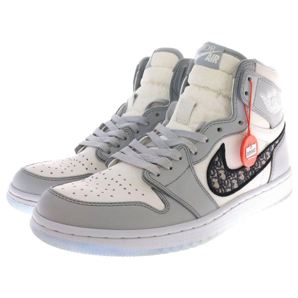 NIKE(ナイキ) ×DIOR AIR JORDAN 1 HIGH OG CN8607-002 エアジョーダン1ハイオージー ディオール ハイカットスニーカー シューズ エアディオール US8/26cm グレー
