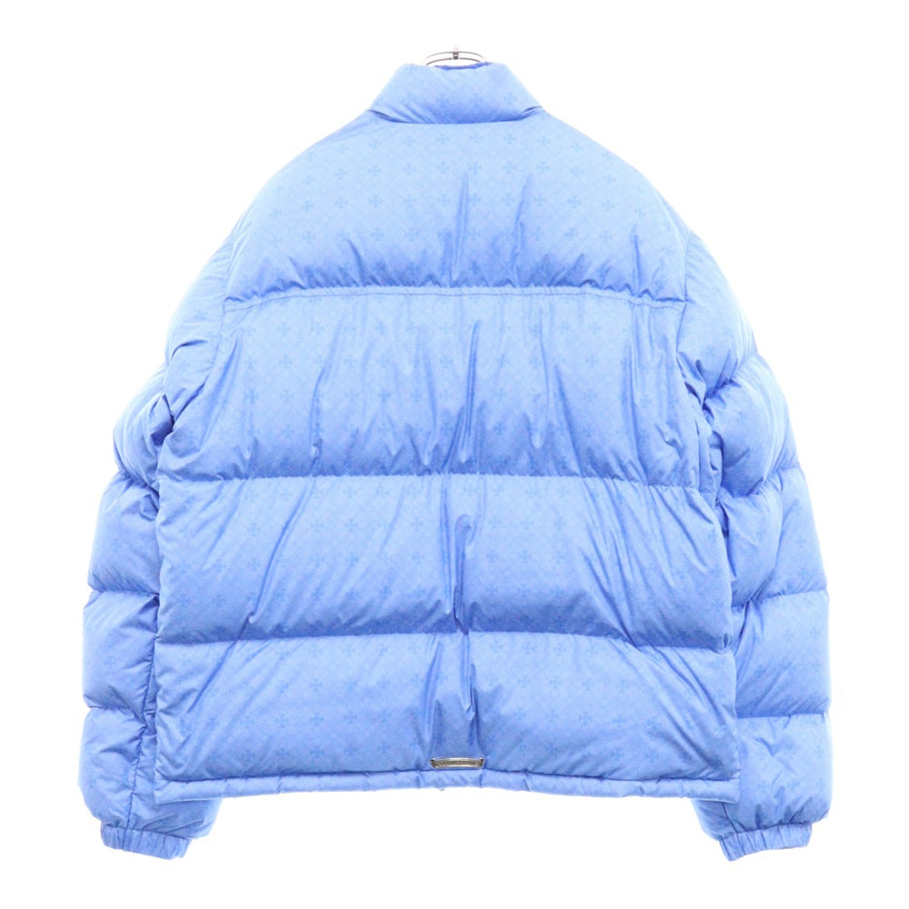 CHROME HEARTS(クロムハーツ) STIFF V2 FBRC スティッフ CHプラス総柄クロスボールボタンナイロンダウンジャケット ブルー