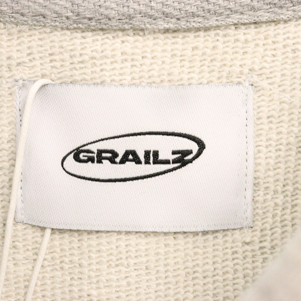 GRAILZ(グレイルズ) 23SS ESSENTIAL OVERSIZED HOODIE エッセンシャルロゴオーバーサイズプルオーバーフーディパーカー GR23SSMH04 グレー