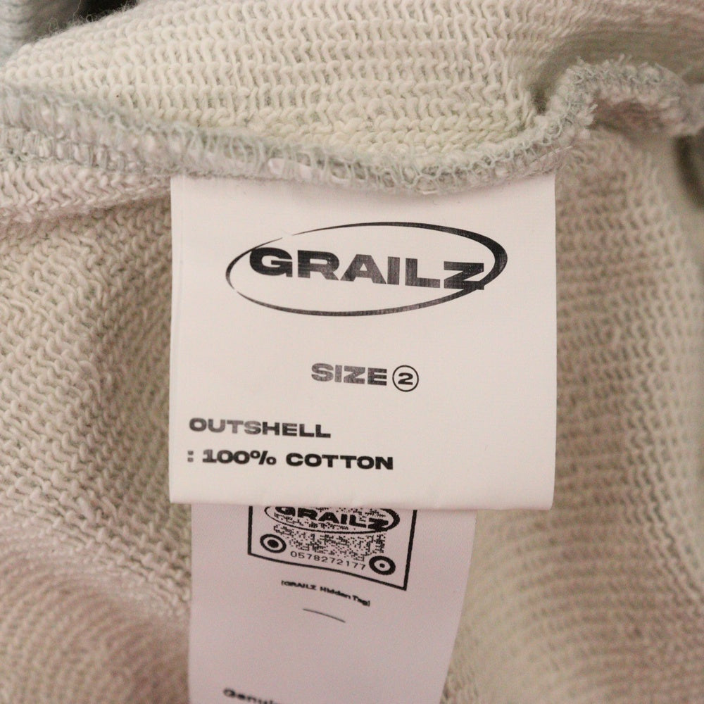 GRAILZ(グレイルズ) 23SS ESSENTIAL OVERSIZED HOODIE エッセンシャルロゴオーバーサイズプルオーバーフーディパーカー GR23SSMH04 グレー