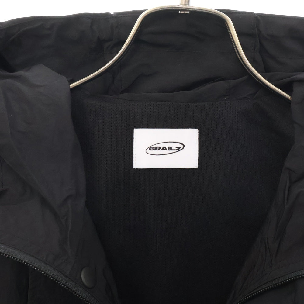 GRAILZ(グレイルズ) 23SS NYLON SHELL JACKET ナイロンシェルウインドブレーカージャケット GR23SSMO04 ブラック