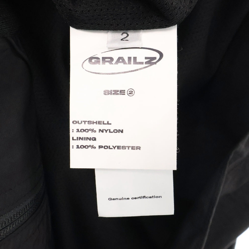 GRAILZ(グレイルズ) 23SS NYLON SHELL JACKET ナイロンシェルウインドブレーカージャケット GR23SSMO04 ブラック