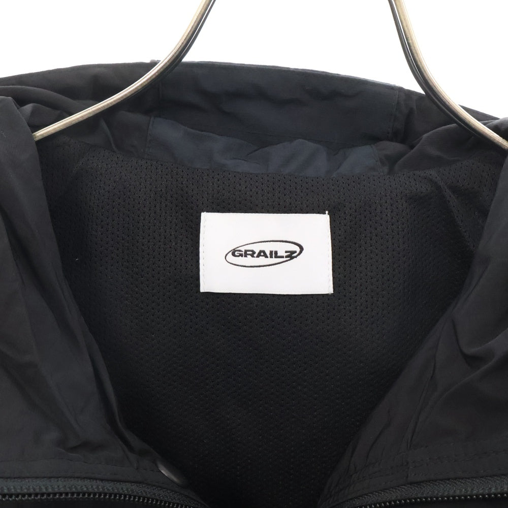 GRAILZ(グレイルズ) 23SS NYLON SHELL JACKET ナイロンシェルウインドブレーカージャケット GR23SSMO04 ブラック