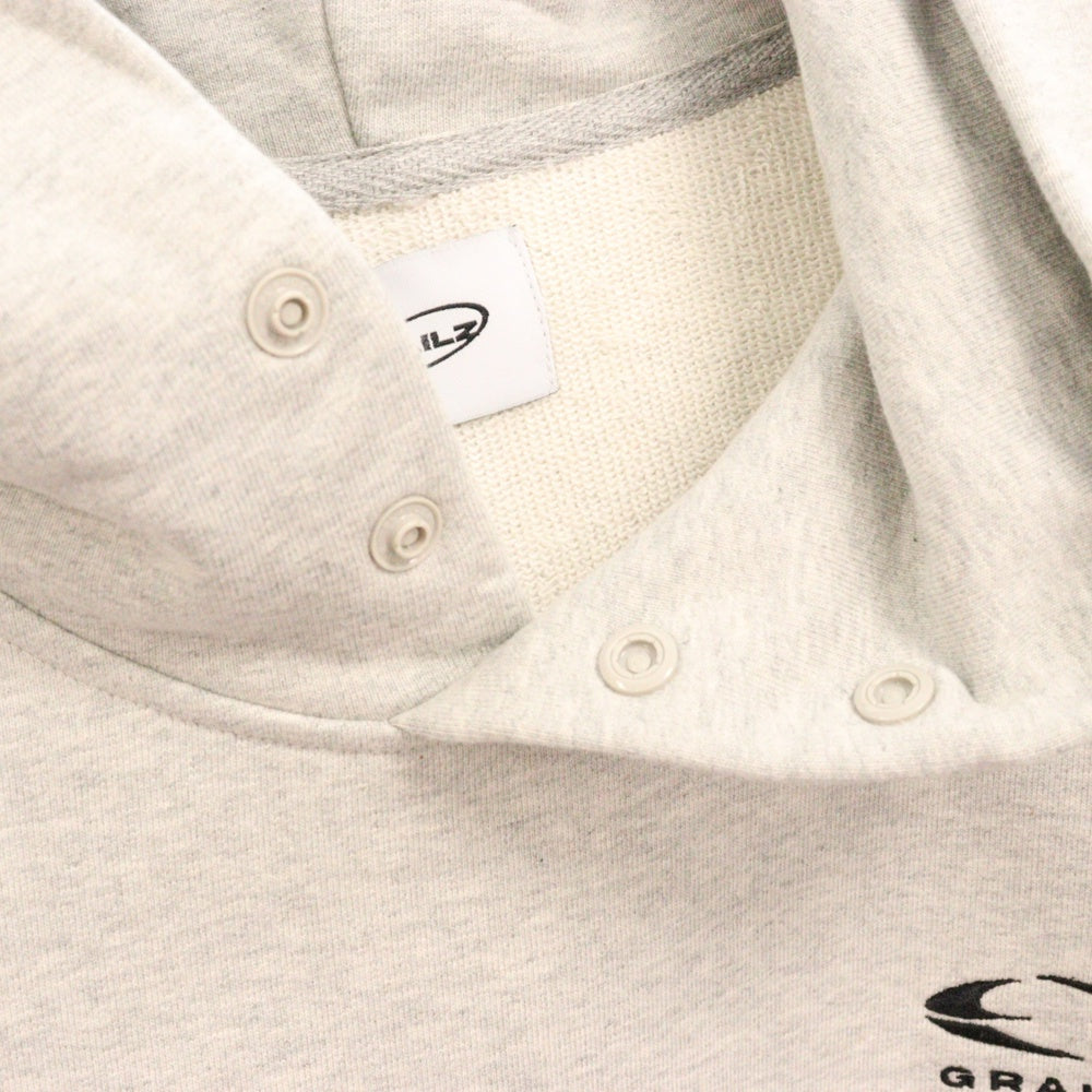 GRAILZ(グレイルズ) 23SS ESSENTIAL OVERSIZED HOODIE エッセンシャルロゴオーバーサイズプルオーバーフーディパーカー GR23SSMH04 グレー