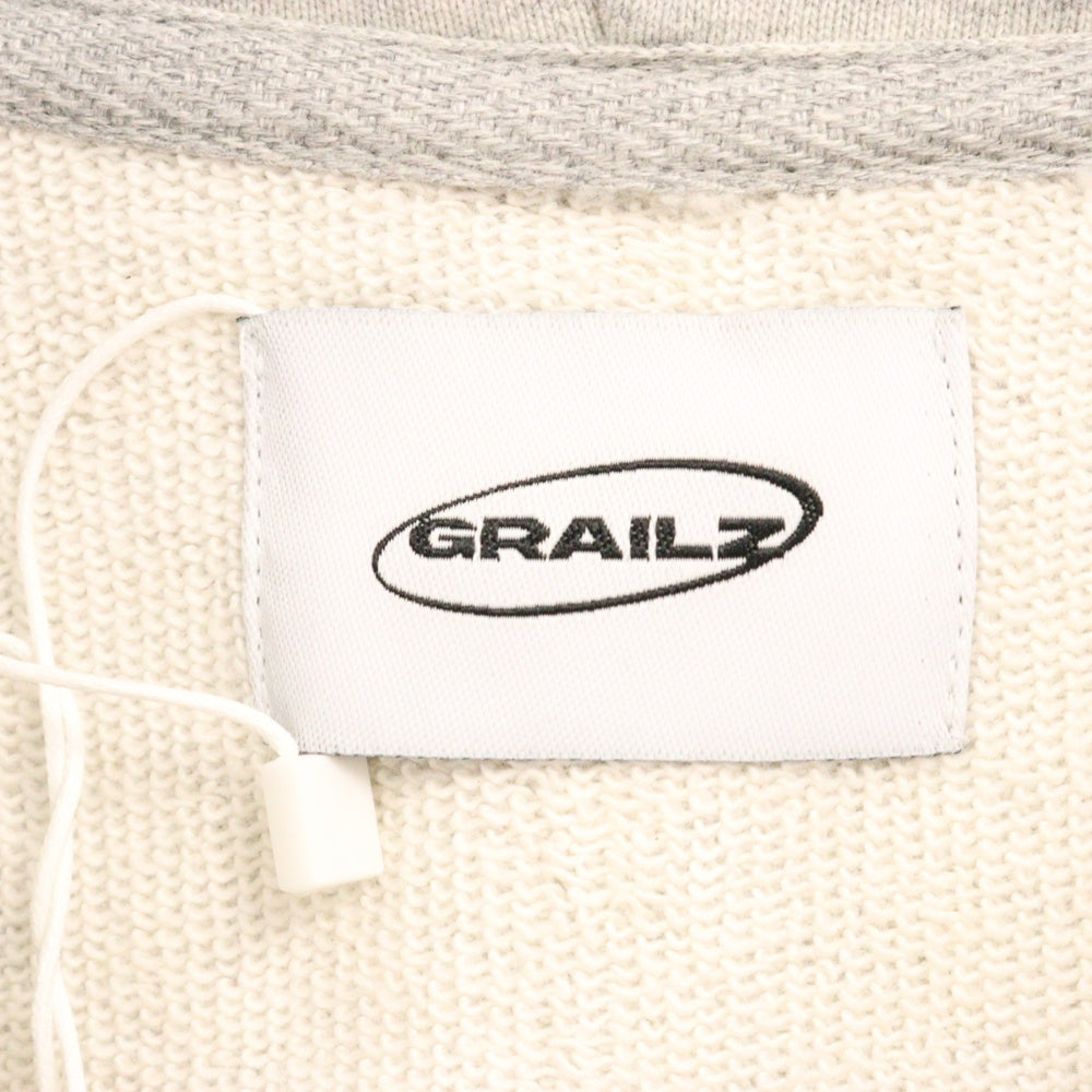 GRAILZ(グレイルズ) 23SS ESSENTIAL OVERSIZED HOODIE エッセンシャルロゴオーバーサイズプルオーバーフーディパーカー GR23SSMH04 グレー