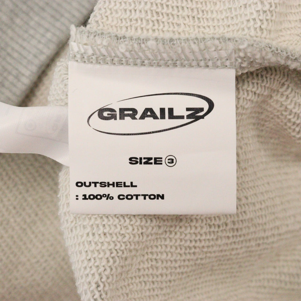 GRAILZ(グレイルズ) 23SS ESSENTIAL OVERSIZED HOODIE エッセンシャルロゴオーバーサイズプルオーバーフーディパーカー GR23SSMH04 グレー