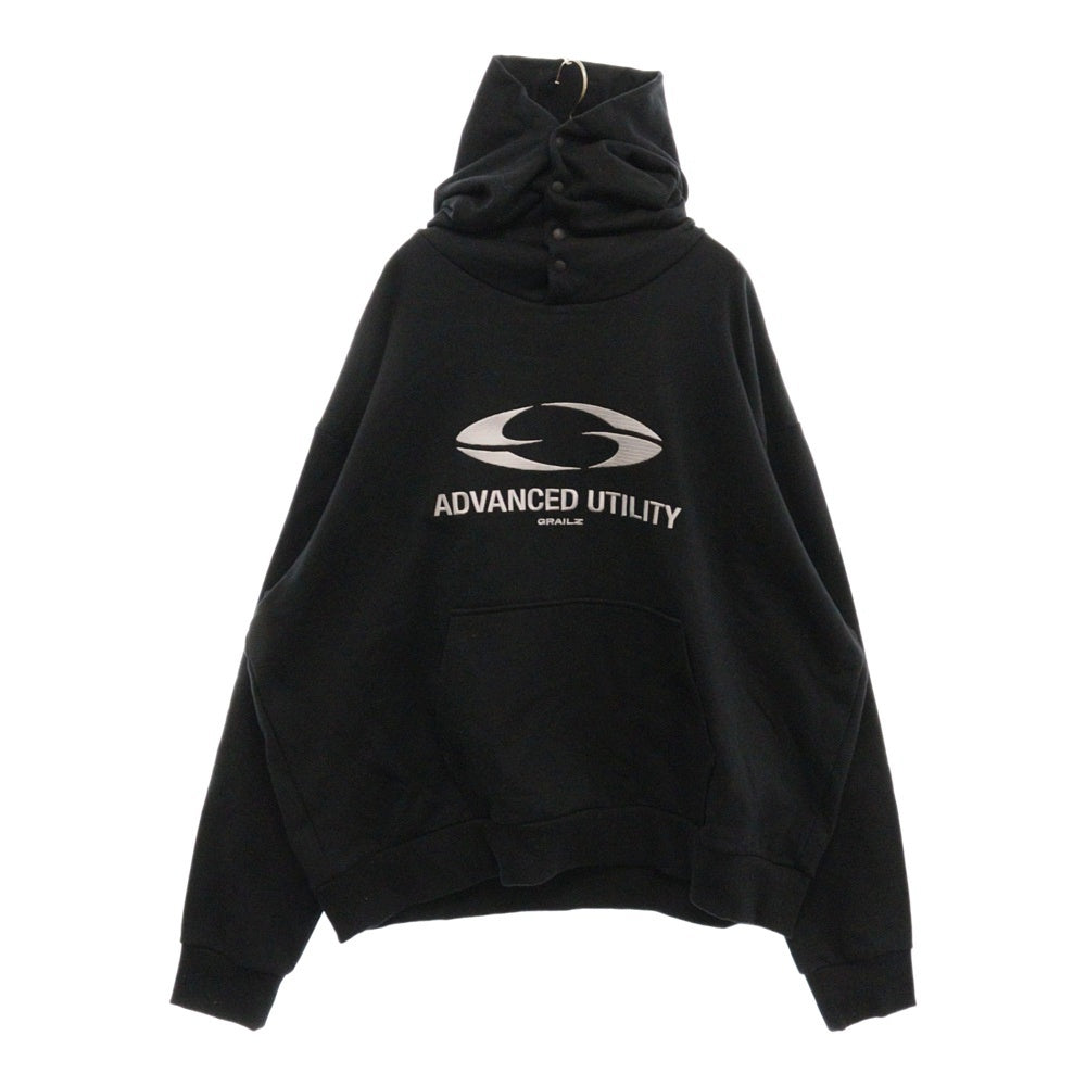 GRAILZ(グレイルズ) 23SS OVAL LOGO HOODIE オーバルロゴプルオーバーフーディーパーカー GR23SSMH01 ブラック