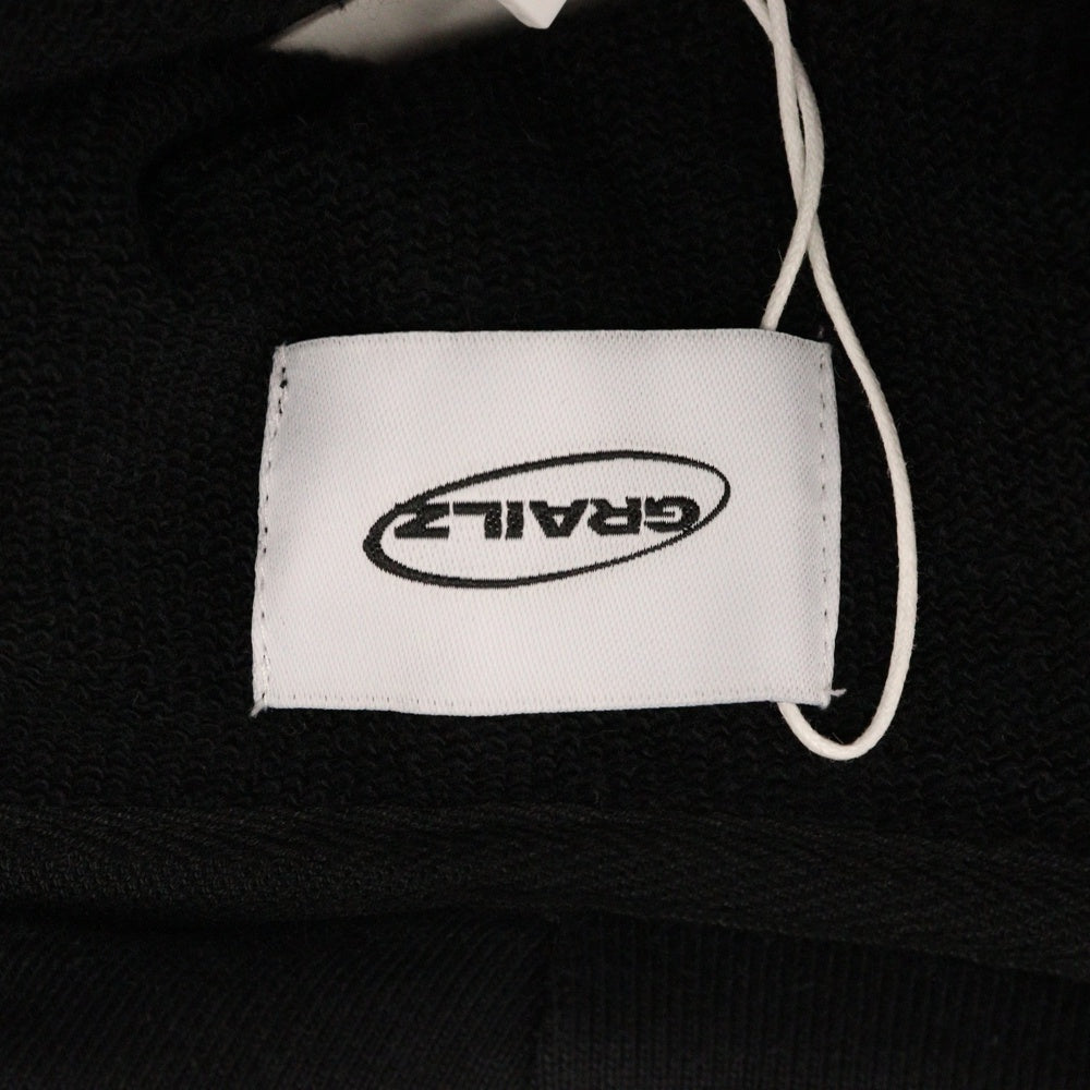 GRAILZ(グレイルズ) 23SS OVAL LOGO HOODIE オーバルロゴプルオーバーフーディーパーカー GR23SSMH01 ブラック