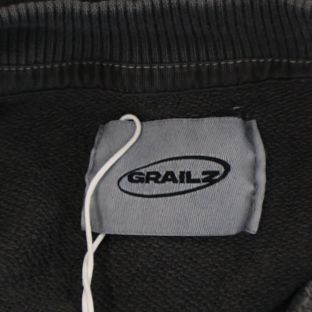 GRAILZ(グレイルズ) 23SS P. DYED STREAMLINE SWEAT ピグメントダイロゴスウェットトレーナー GR23SSMM01 ピグメントブラック