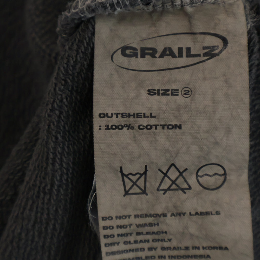 GRAILZ(グレイルズ) 23SS P. DYED STREAMLINE SWEAT ピグメントダイロゴスウェットトレーナー GR23SSMM01 ピグメントブラック