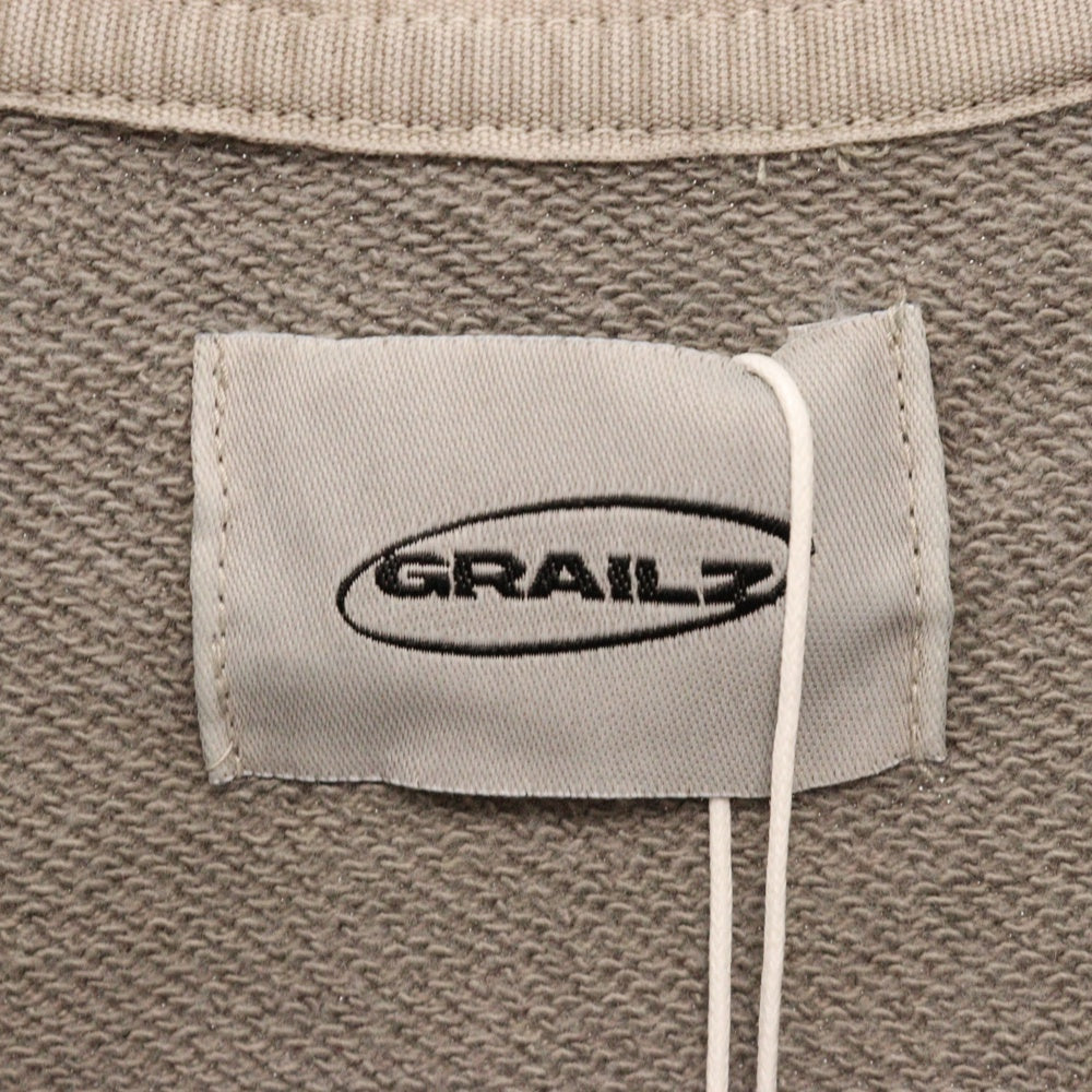 GRAILZ(グレイルズ) 23SS P. DYED STREAMLINE SWEAT ピグメントダイロゴスウェットトレーナー GR23SSMM01 ライトグレー