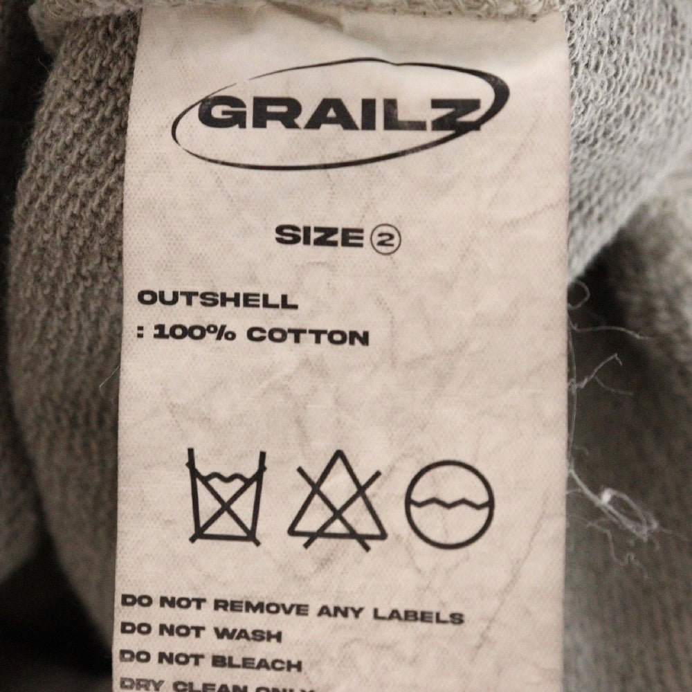 GRAILZ(グレイルズ) 23SS P. DYED STREAMLINE SWEAT ピグメントダイロゴスウェットトレーナー GR23SSMM01 ライトグレー