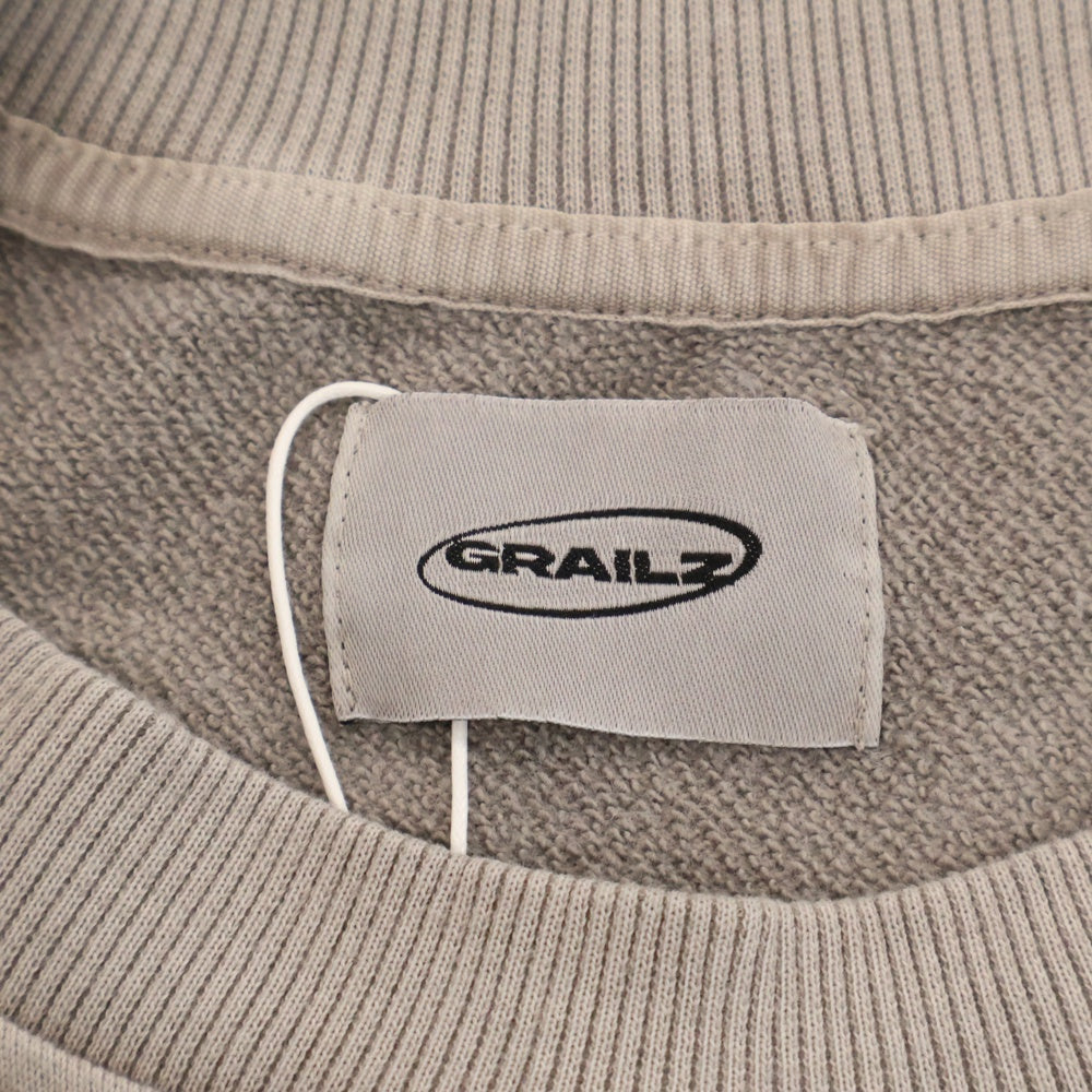 GRAILZ(グレイルズ) 23SS P. DYED STREAMLINE SWEAT ピグメントダイロゴスウェットトレーナー GR23SSMM01 ライトグレー