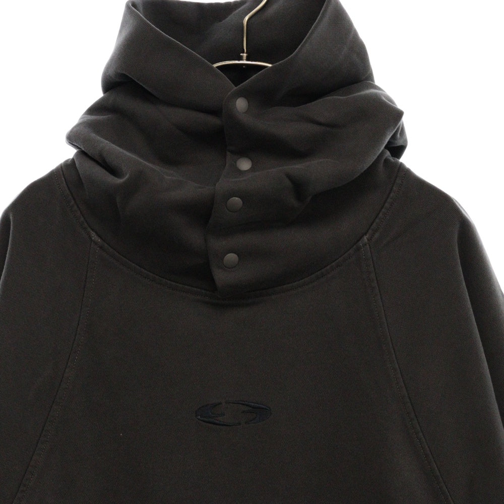 GRAILZ(グレイルズ) 23SS P. DYED STREAMLINE HOODIE ピグメントダイロゴプルオーバーフーディパーカー GR23SSMH02 ピグメントブラック