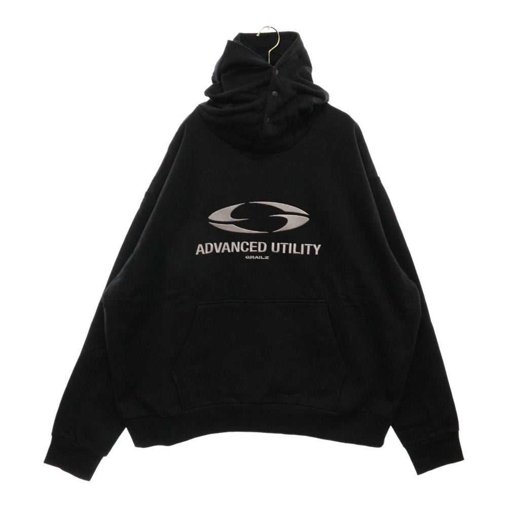 GRAILZ(グレイルズ) 23SS OVAL LOGO HOODIE オーバルロゴプルオーバーフーディーパーカー GR23SSMH01 ブラック