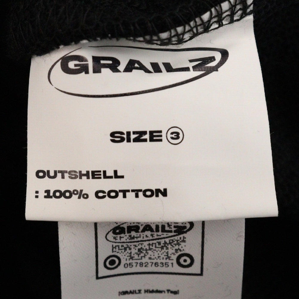 GRAILZ(グレイルズ) 23SS OVAL LOGO HOODIE オーバルロゴプルオーバーフーディーパーカー GR23SSMH01 ブラック