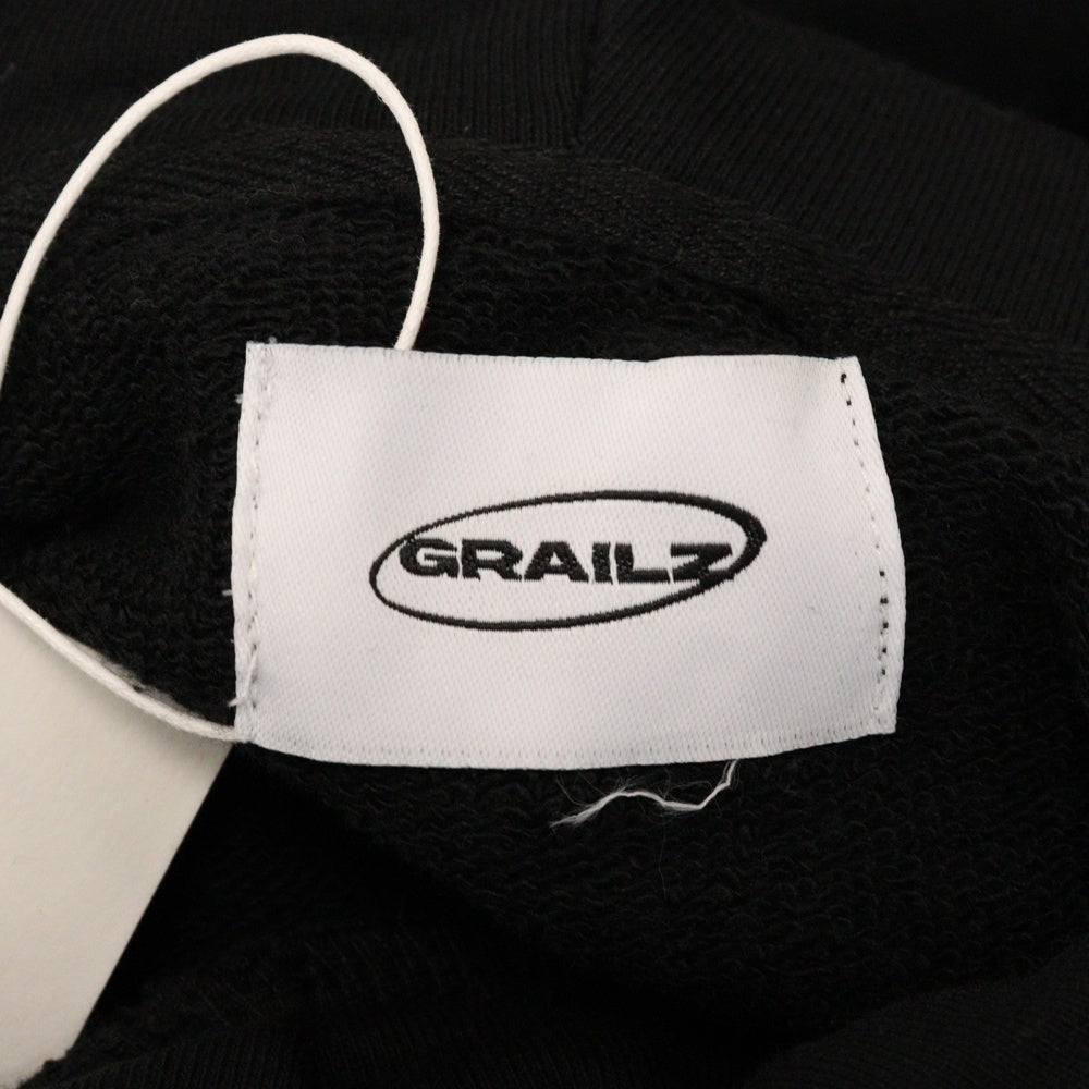 GRAILZ(グレイルズ) 23SS OVAL LOGO HOODIE オーバルロゴプルオーバーフーディーパーカー GR23SSMH01 ブラック