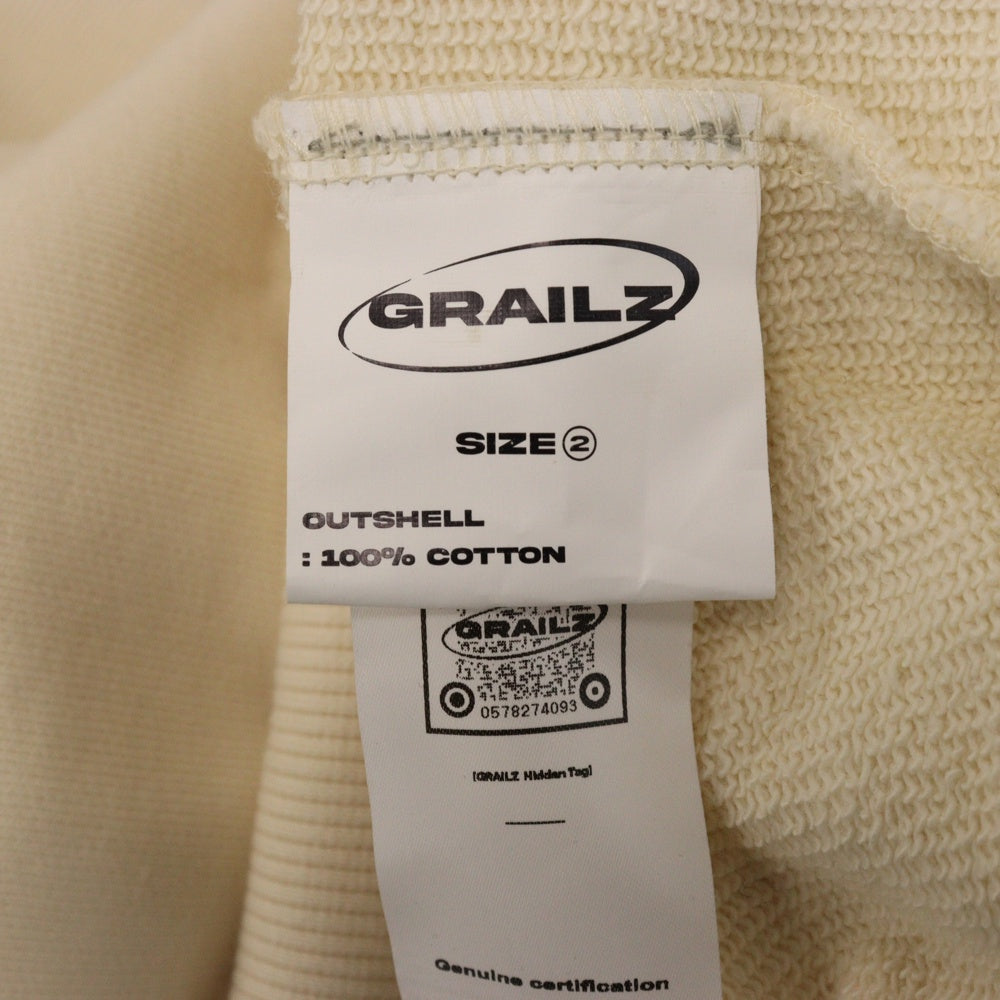 GRAILZ(グレイルズ) 23SS OVAL LOGO HOODIE オーバルロゴプルオーバーフーディーパーカー GR23SSMH01 クリーム