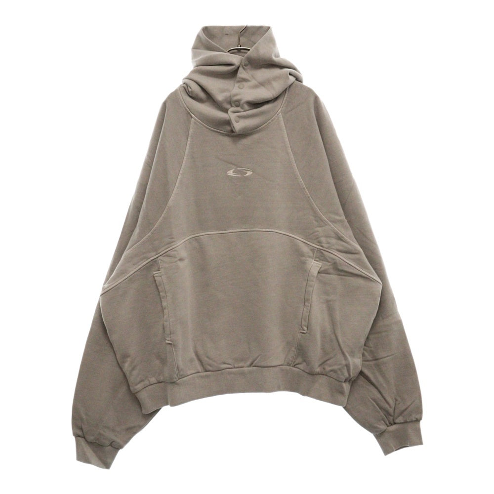 GRAILZ(グレイルズ) 23SS P. DYED STREAMLINE HOODIE ピグメントダイロゴプルオーバーフーディパーカー GR23SSMH02 ライトグレー