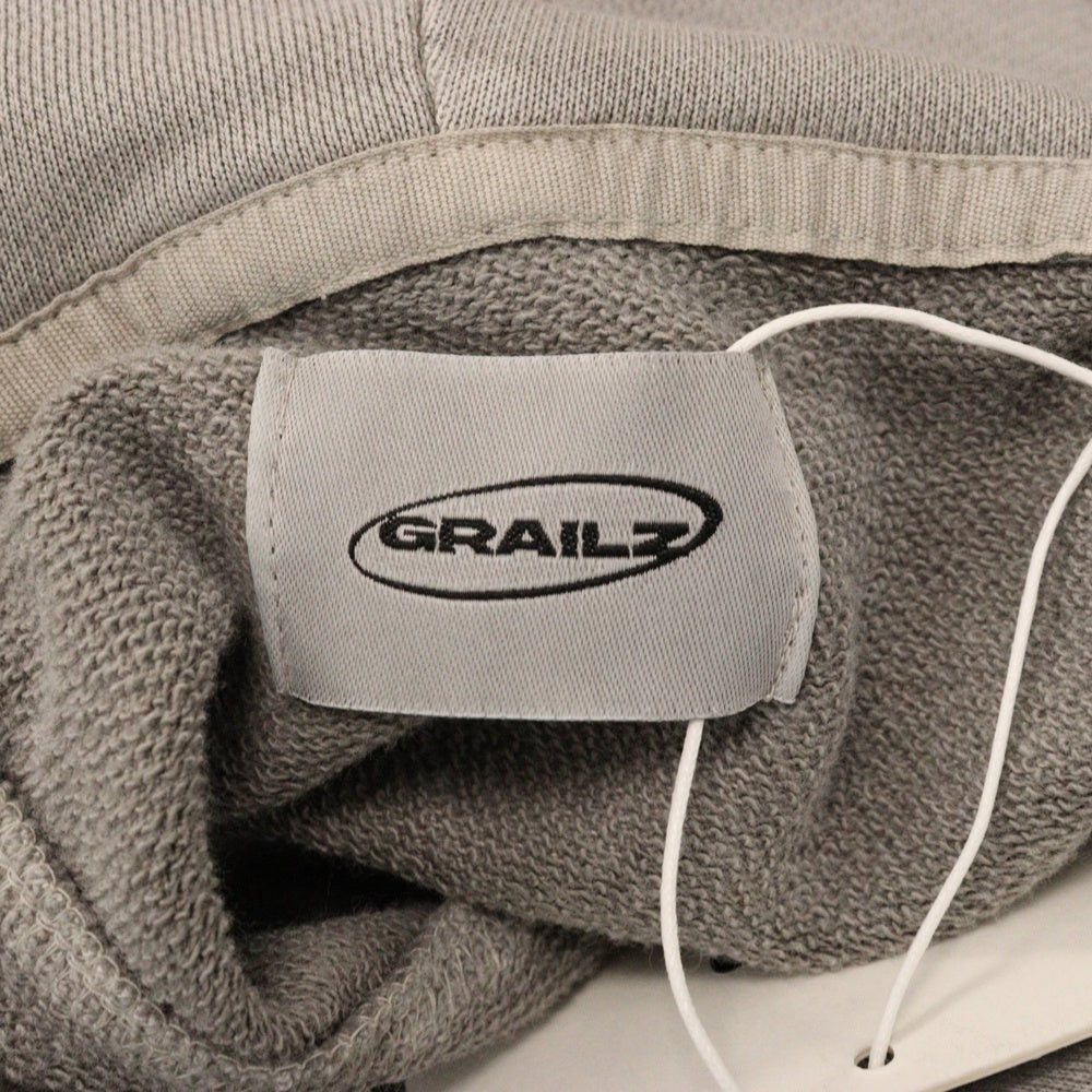 GRAILZ(グレイルズ) 23SS P. DYED STREAMLINE HOODIE ピグメントダイロゴプルオーバーフーディパーカー GR23SSMH02 ライトグレー