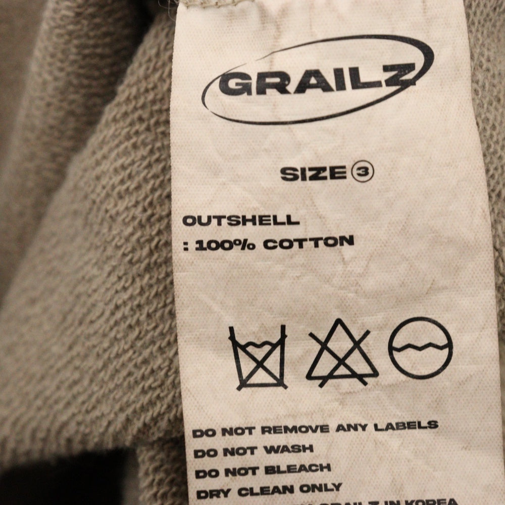 GRAILZ(グレイルズ) 23SS P. DYED STREAMLINE HOODIE ピグメントダイロゴプルオーバーフーディパーカー GR23SSMH02 トープ/ベージュ