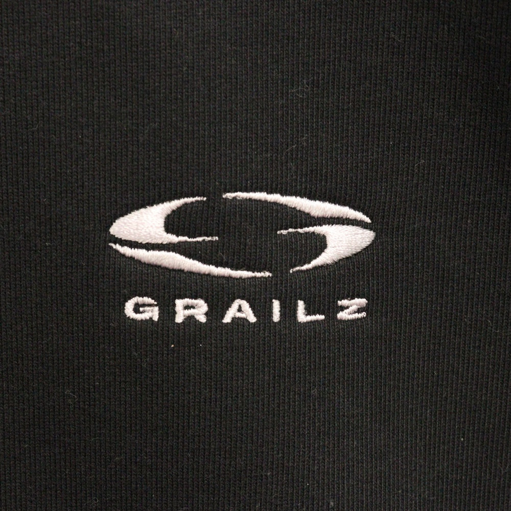 GRAILZ(グレイルズ) 23SS ESSENTIAL OVERSIZED HOODIE エッセンシャルロゴオーバーサイズプルオーバーフーディパーカー GR23SSMH04 ブラック