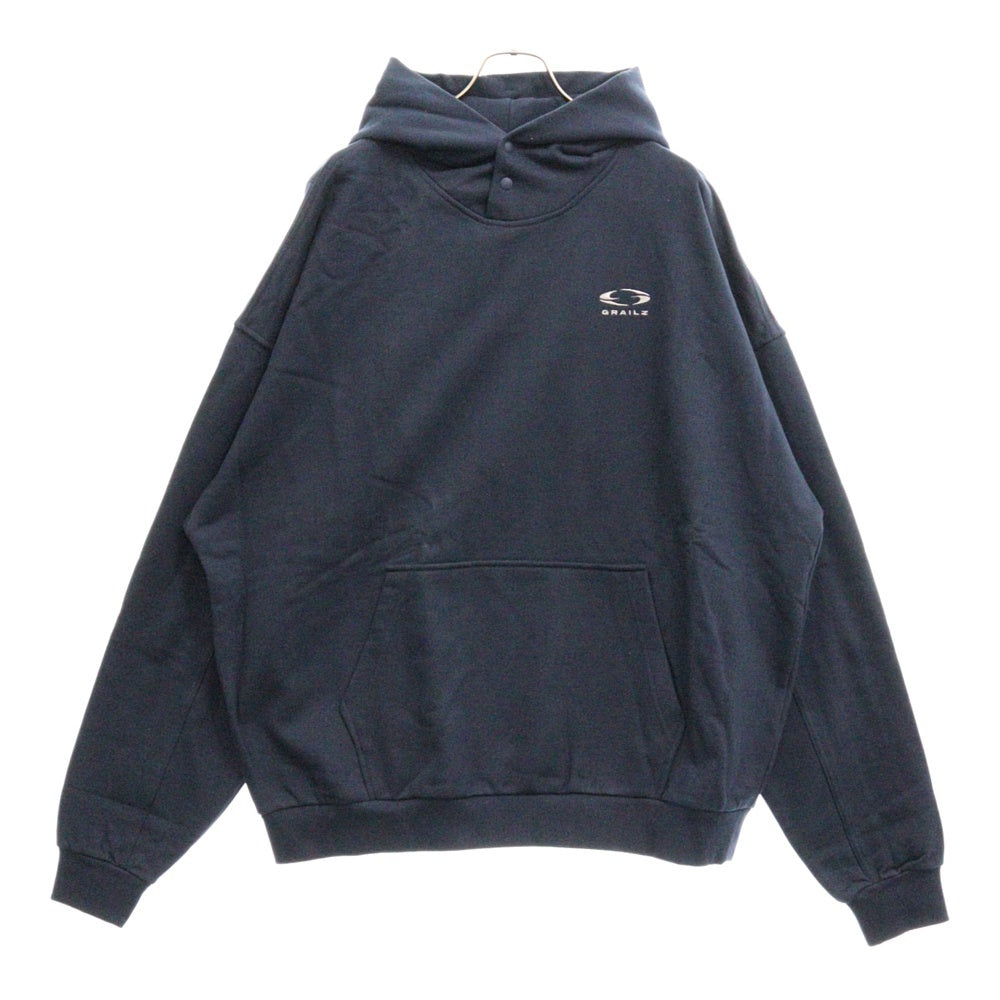 GRAILZ(グレイルズ) 23SS ESSENTIAL OVERSIZED HOODIE エッセンシャルロゴオーバーサイズプルオーバーフーディパーカー GR23SSMH04 ネイビー