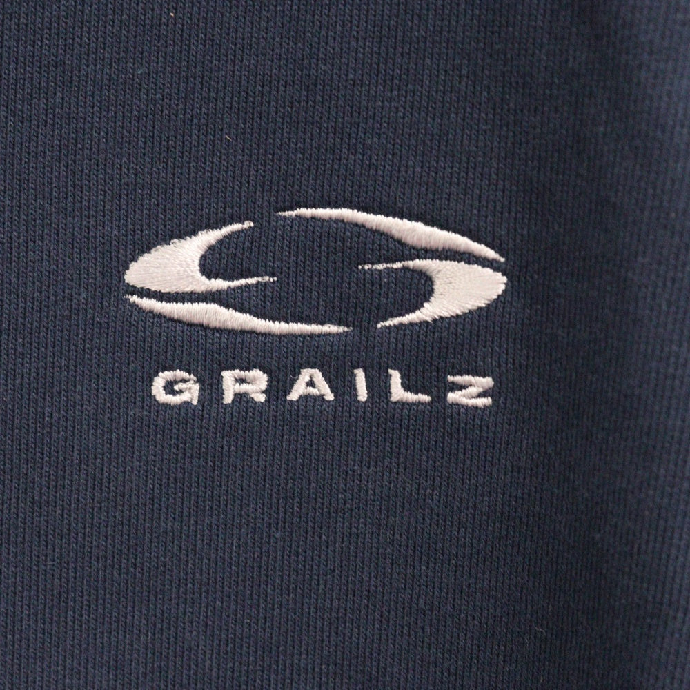 GRAILZ(グレイルズ) 23SS ESSENTIAL OVERSIZED HOODIE エッセンシャルロゴオーバーサイズプルオーバーフーディパーカー GR23SSMH04 ネイビー