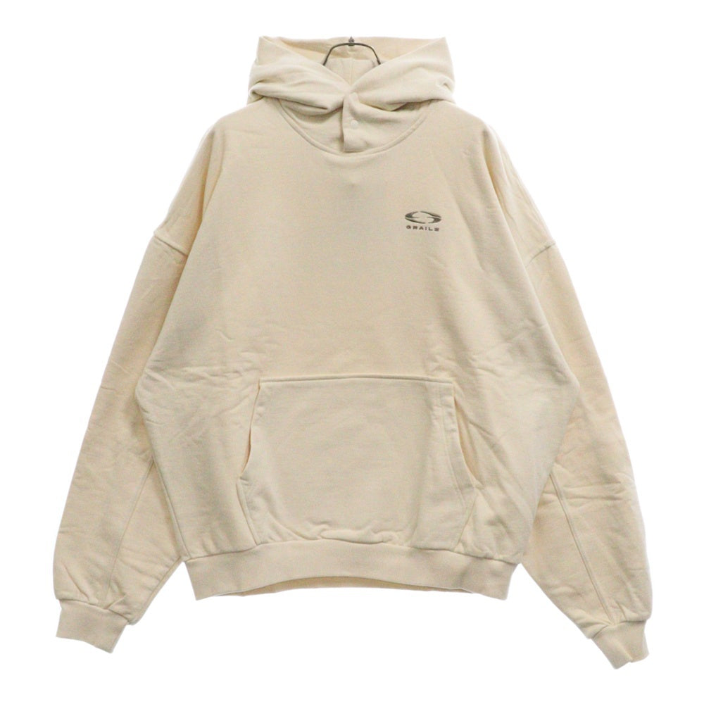 GRAILZ(グレイルズ) 23SS ESSENTIAL OVERSIZED HOODIE エッセンシャルロゴオーバーサイズプルオーバーフーディパーカー GR23SSMH04 クリーム