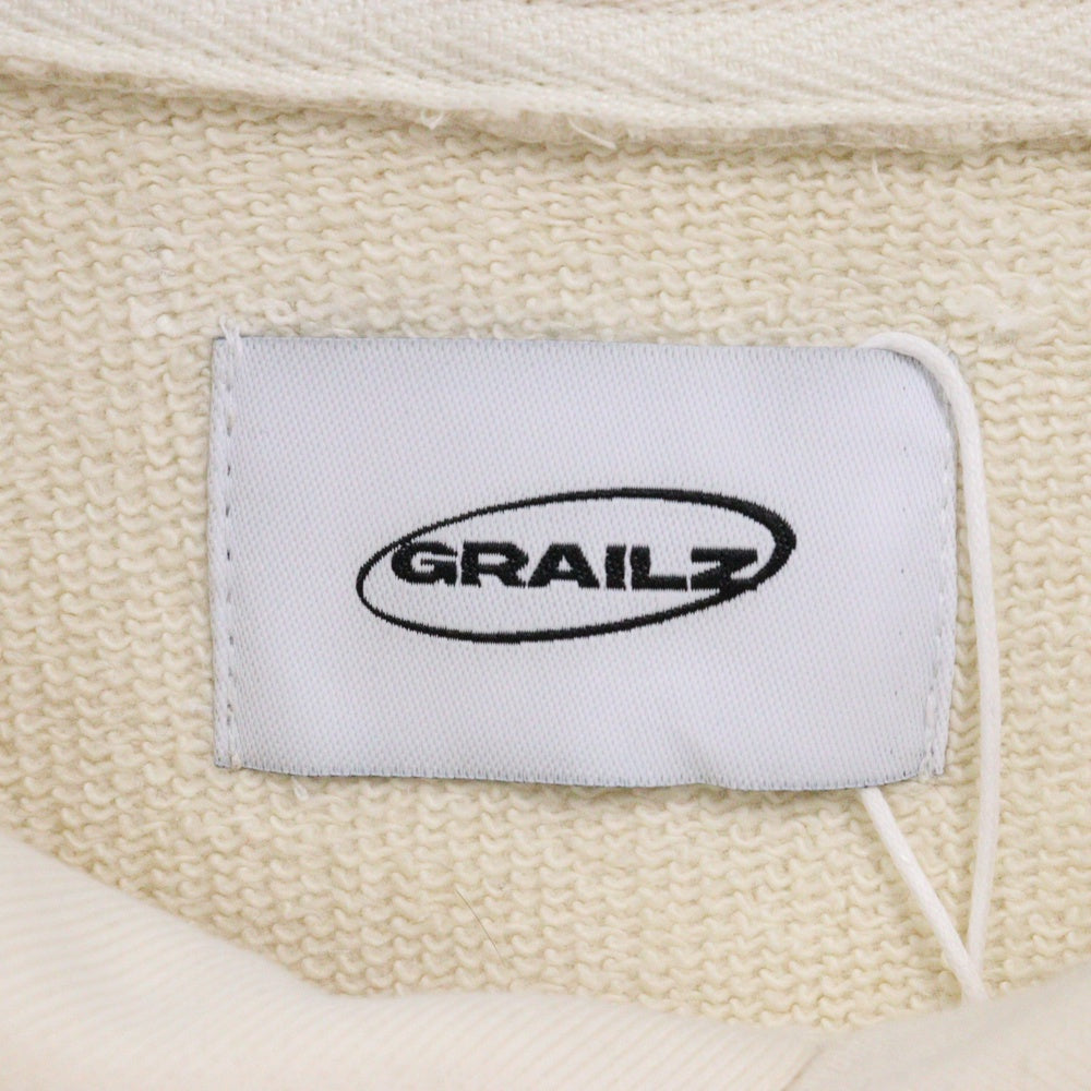 GRAILZ(グレイルズ) 23SS ESSENTIAL OVERSIZED HOODIE エッセンシャルロゴオーバーサイズプルオーバーフーディパーカー GR23SSMH04 クリーム