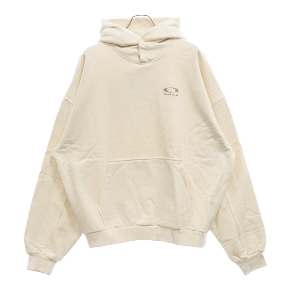 GRAILZ(グレイルズ) 23SS ESSENTIAL OVERSIZED HOODIE エッセンシャルロゴオーバーサイズプルオーバーフーディパーカー GR23SSMH04 クリーム