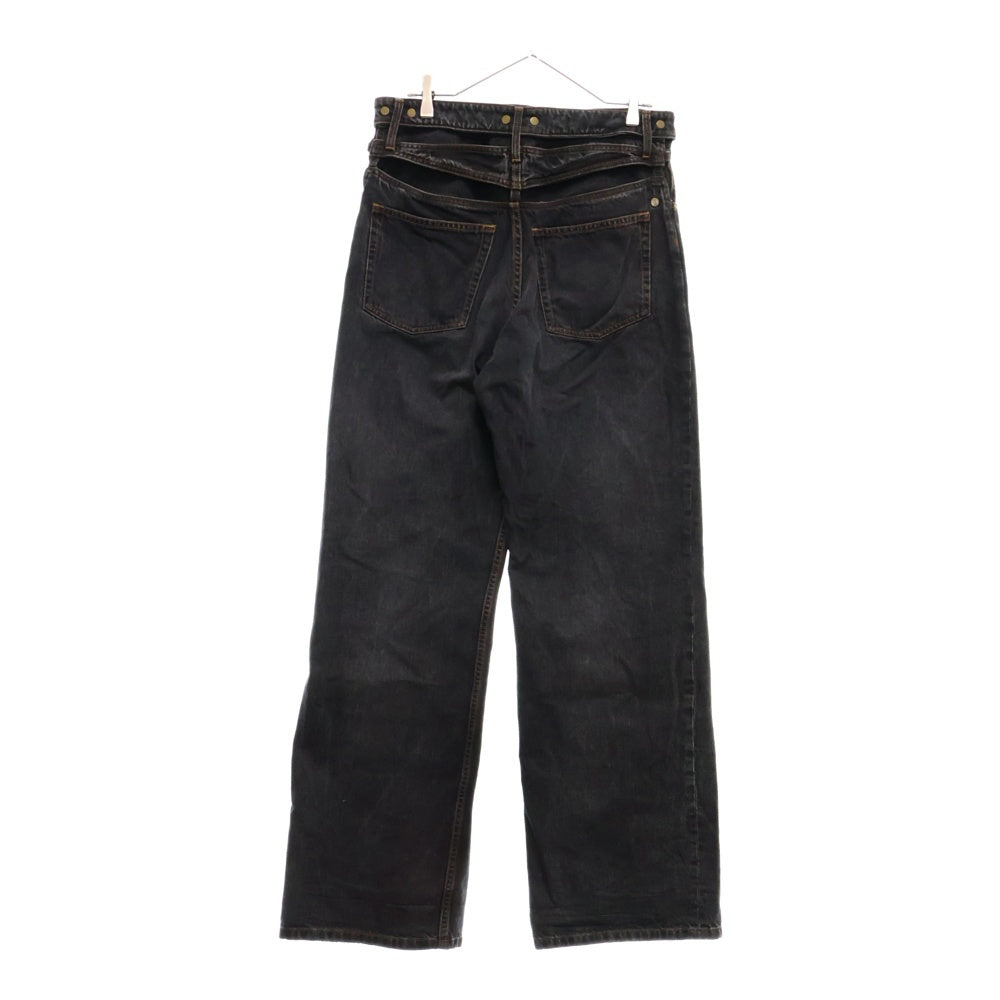 Y/PROJECT(ワイプロジェクト) 22SS CLASSIC PEEP SHOW JEAN ウエストカットアウトデニムパンツ JEAN30-S22 ブラック