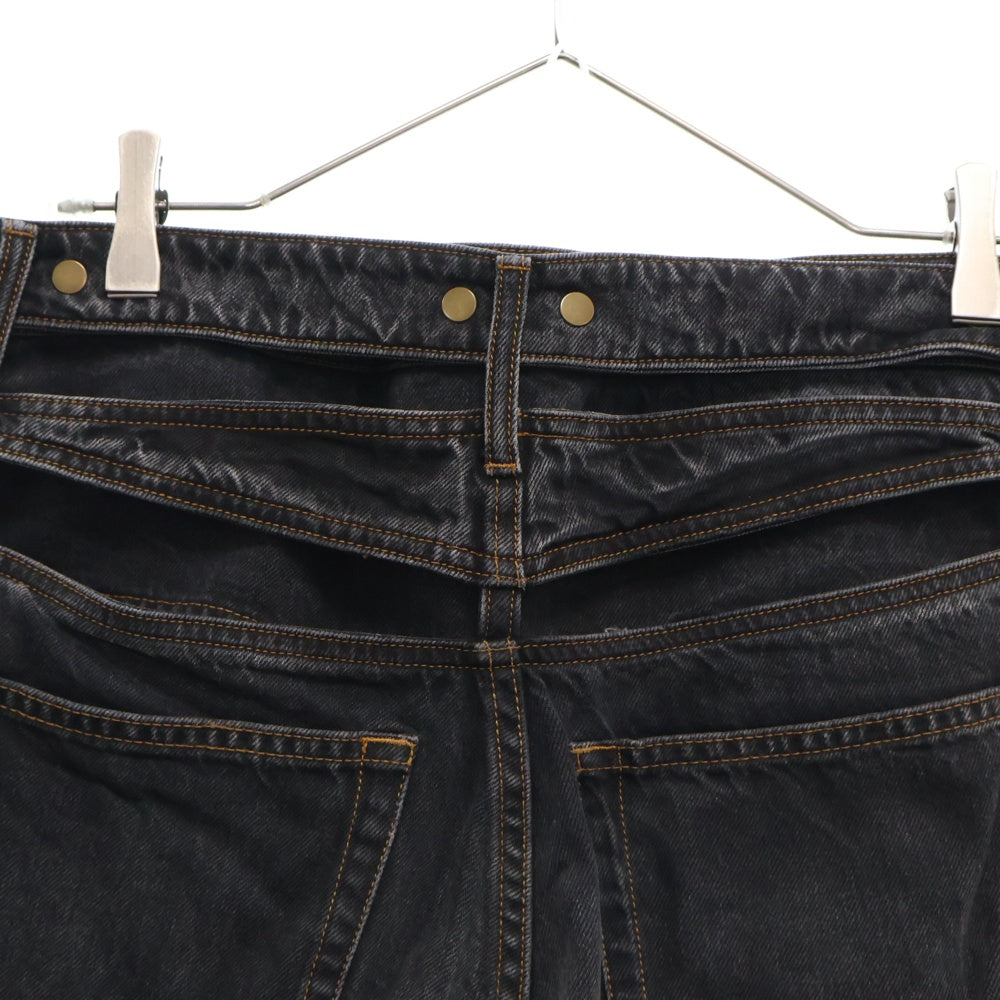 Y/PROJECT(ワイプロジェクト) 22SS CLASSIC PEEP SHOW JEAN ウエストカットアウトデニムパンツ JEAN30-S22 ブラック