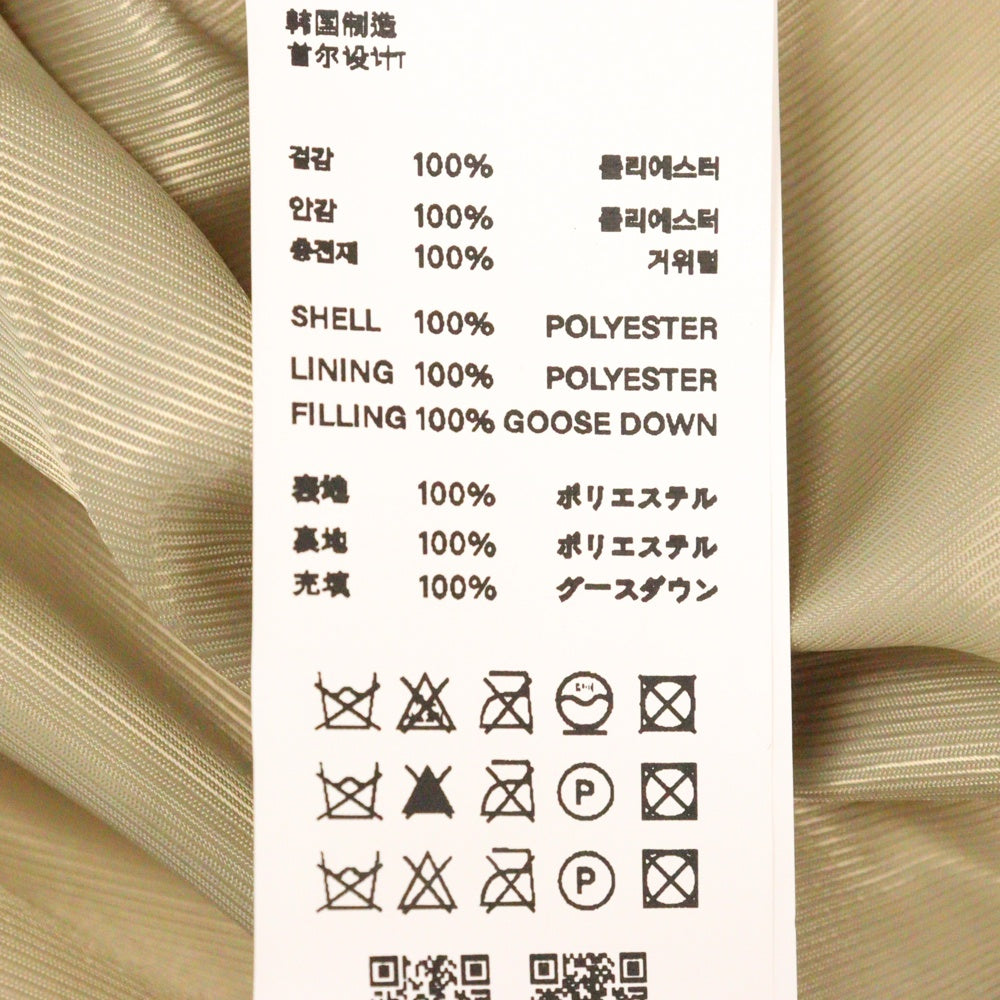 THUG CLUB(サグクラブ) 23AW Cave Goose Down Vest ケーブグースダウンベスト TC23PA02 ベージュ