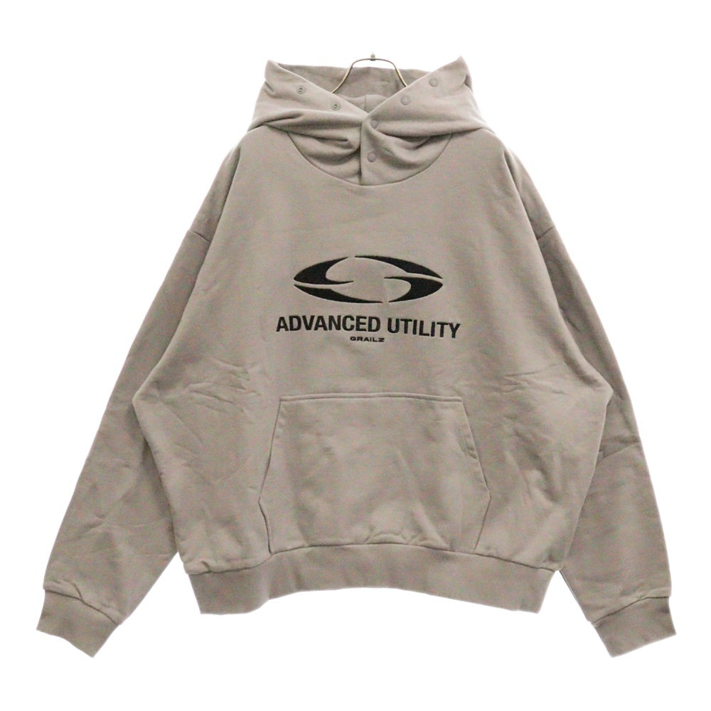 GRAILZ(グレイルズ) 23SS OVAL LOGO HOODIE オーバルロゴプルオーバーフーディーパーカー GR23SSMH01 グレー