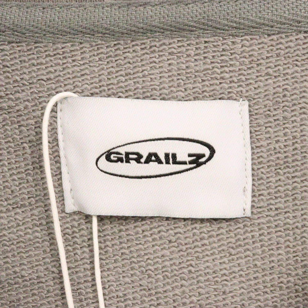 GRAILZ(グレイルズ) 23SS OVAL LOGO HOODIE オーバルロゴプルオーバーフーディーパーカー GR23SSMH01 グレー